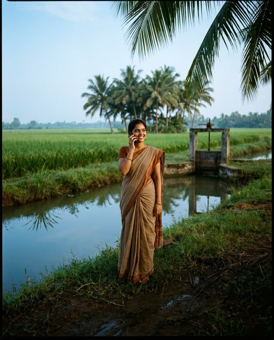 Madhavi, mid-call, West Godavari.